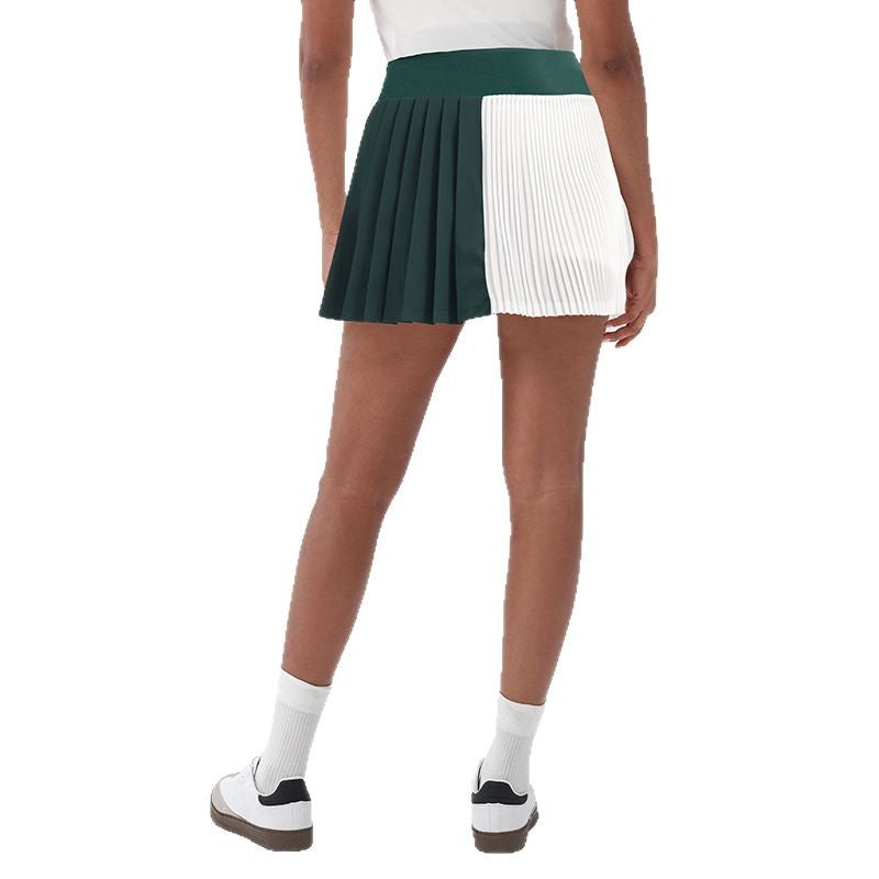 Spring/summer new color block yoga skirt - tight fit, stretchy golf & tennis skirt - anti-exposure running sports skort for women