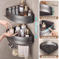 Bathroom storage rack, punch-free bathroom shelf, toilet shower room, triangular wall-mounted corner washbasin storage