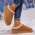 Exportplus size winter new arrival baotou half slippers women's outwear lambswool fleece-lined snow heattech cotton shoes wholesale