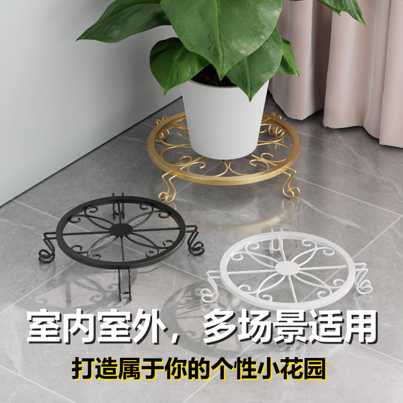 For homepothos potted bottom base flower holder balcony floor-standing iron flower stand indoor and outdoor simple flower pot storage rack