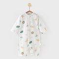 Baby romper pure cotton summer newborn thin pajamas baby clothes long sleeve air conditioning closed crotch onesie crawling suit