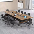 Foldable training table bench table - direct from the manufacturer - table sets, conference tables, side-flip tables, multi-functional mobile tables - wood finish