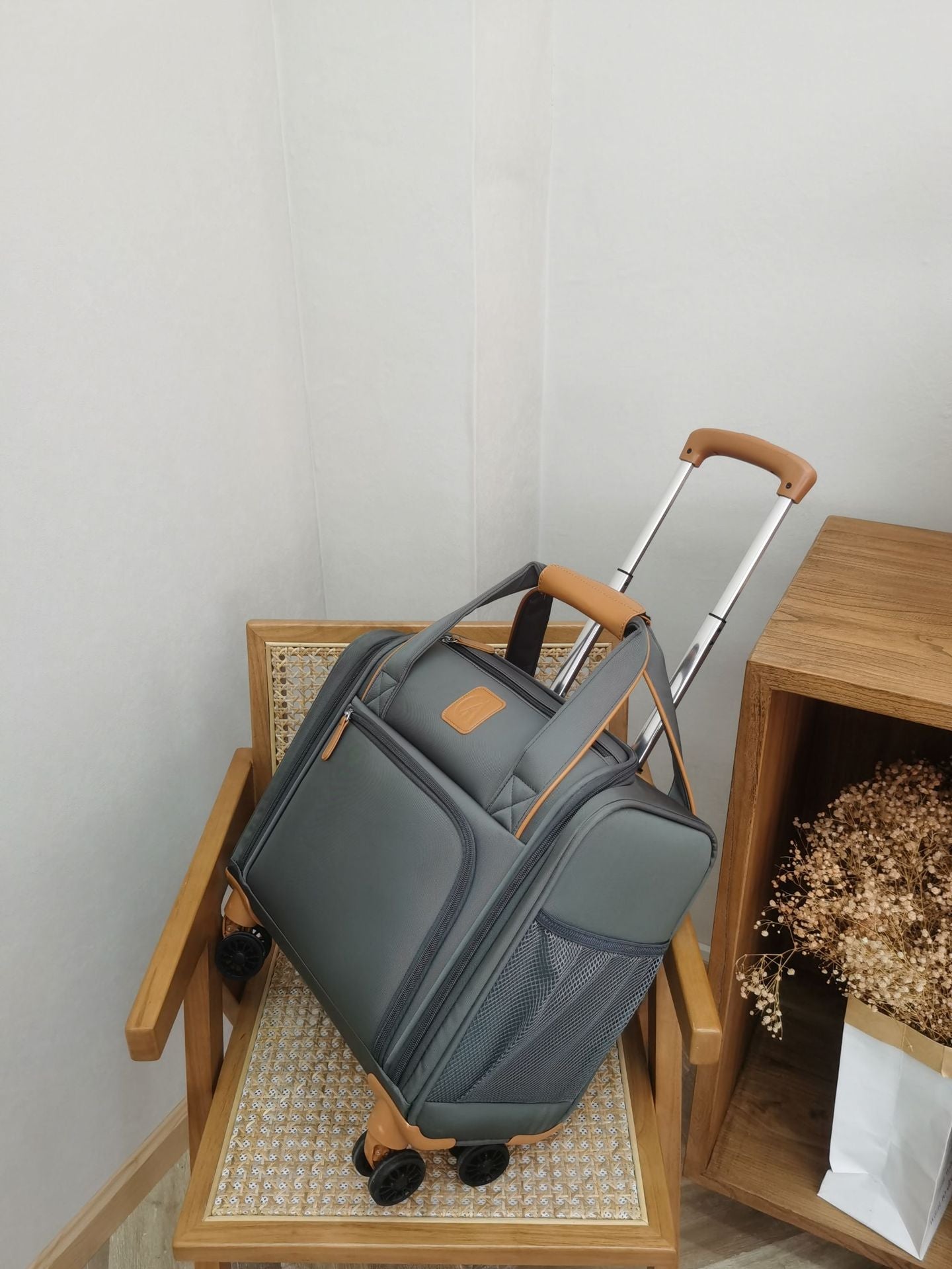 Oxford cloth suitcase 16 inch small boarding case children's trolley case wear-resistant canvas bag waterproof travel bag