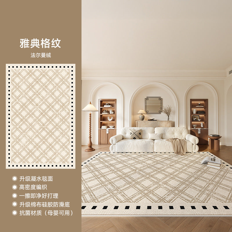 Distributed carpet living room no-wash and wipeable  new style medieval style waterproof floor mat bedside bedroom room no maintenance