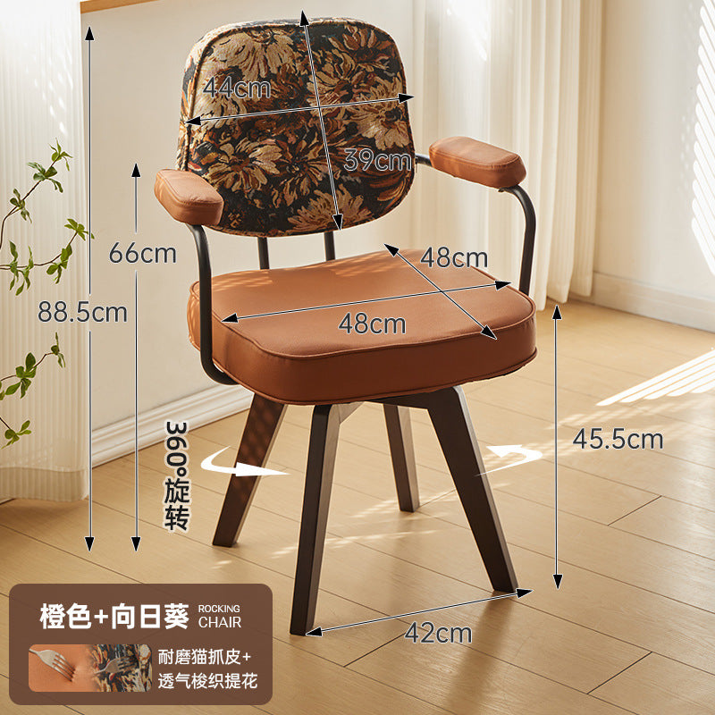Computer chair backrest chair comfortable long sitting office chair for home study chair student desk leather adjustable casual chair