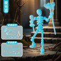 [light-in-the-dark blue] assembled skeleton building block man*opp bag