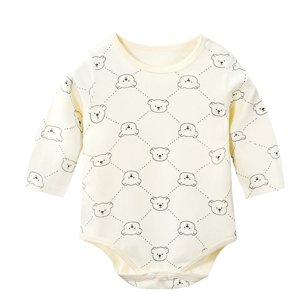 Newborn baby clothes boneless thin baby jumpsuit spring & fall monk suit bag butt suit triangle khaki climbing suit