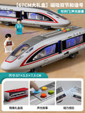Fuxing hao emu model toy car artificial harmonious track train large alloy high-speed rail light 3 years old boy