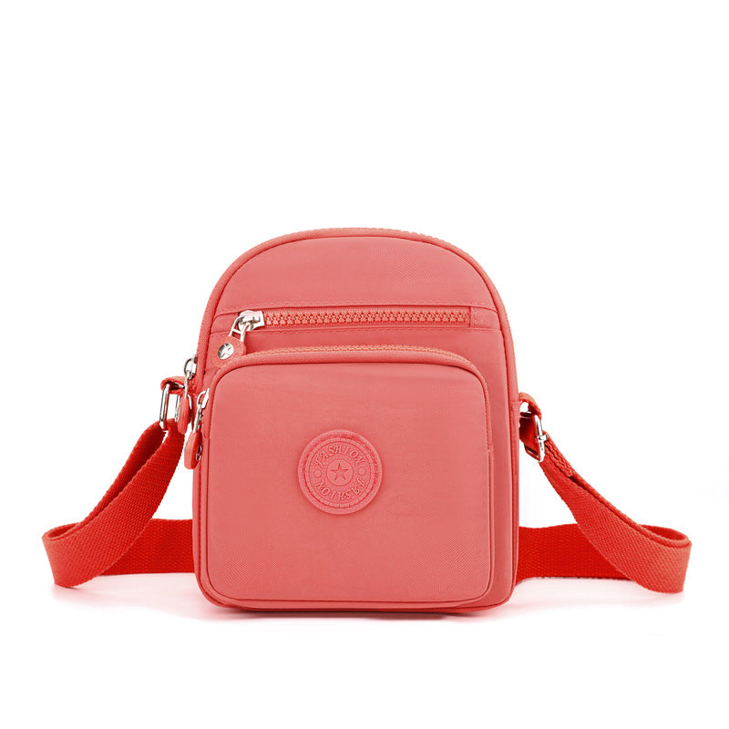 Small bag women's fashion new casual Korean version trendy shoulder bag nylon cloth messenger bag multi-pocket small square bag