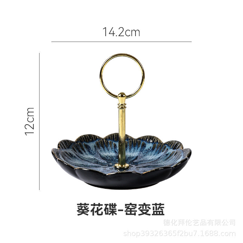Ceramic jewelry dish - instagrammable european style, exquisite high-end trinket organizer, creative desktop display