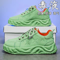 2025 new men's breathable versatile bestselling athletic leather casual chunky sole height increasing anti-slip trendy shoes