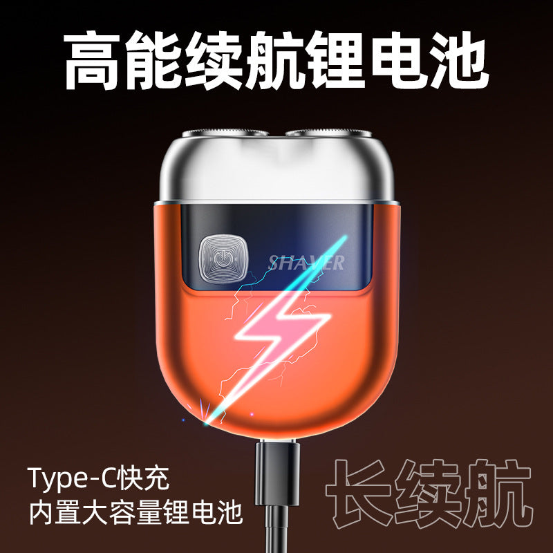 New zinc alloy electric shaver with digital display and magnetic blade head - men's razor, travel-friendly beard trimmer
