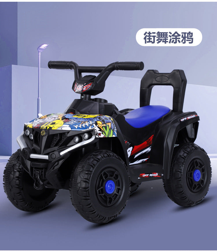 Manufacturer spot children's electric beach car four-wheeled outdoor off-road vehicle 1-3-5 year old baby charging remote control motorcycle