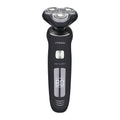 Digital display electric shaver razor with sideburn trimmer, fully washable, long battery life, triple blade head, led display, rotary shaving system