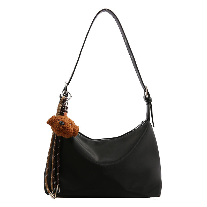 Cross-border high-end simple solid color underarm small square bag women's new fashion anti-splashing bag casual shoulder bag bag