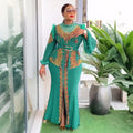 african women's clothing long sleevesfashionfashionplus size trailing dress bridesmaid  heavy industry hot diamond dress