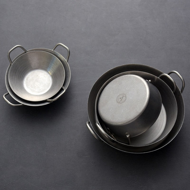 304 retro style old korean style double ear dish sauce dish snack oblique dish tomato seasoning dish barbecue dipping dish