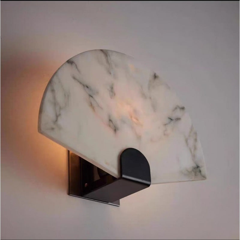 Spanish natural marble wall lamp - ideal for hotel, villa, background wall, entryway, stairwell, hallway, bedroom, and bedside decor