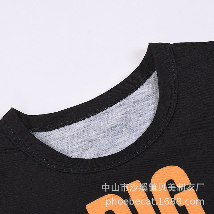 Export flame retardant 1615 fabric cross-border platform exclusively for export summer boys home clothes excavator 2-piece set