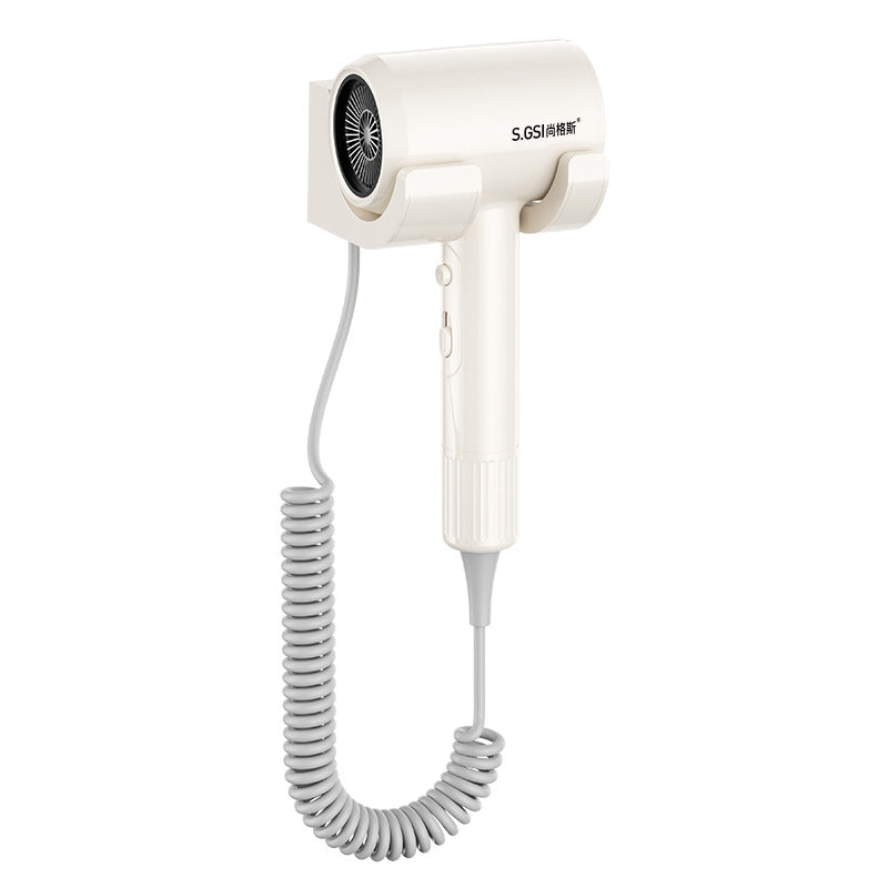Five-star hotel hair dryer for home wall-mounted hotel hair dryer dormitory bathroom punch-free high-power hair dryer