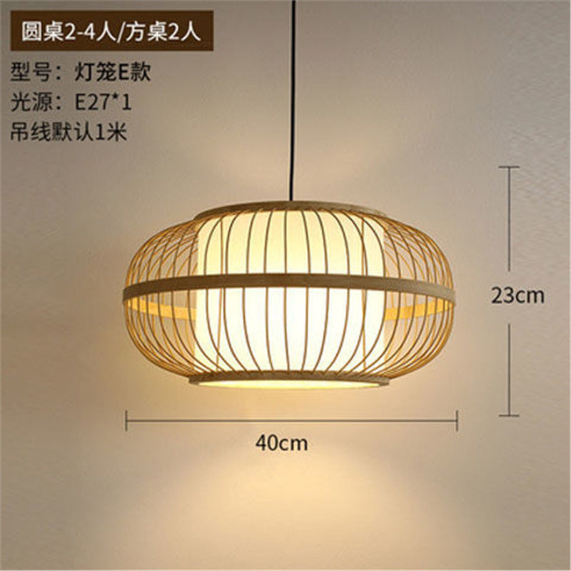 Lantern Bamboo Art Chandelier Bar Bed and Breakfast Tea Room Hot Pot Restaurant Hotel Simple Japanese Restaurant Bamboo Catering Shop Lighting