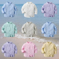 Boys' long-sleeve shirt - spring collection: stylish outerwear, candy-colored casual jacket, preppy style kids' shirt