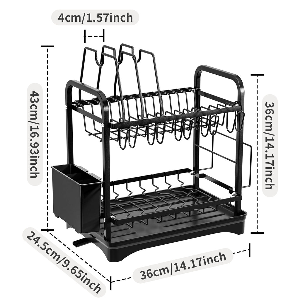 Cross-border Dish Storage Rack Kitchen Shelf Countertop Pot Lid Pot Rack Tableware Storage Box Drain Basket Bowl Rack