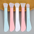 Cosmetic mask tool dual-ended silicone brush scraper mask stick mask brush soft head stirring applicator facial scraper