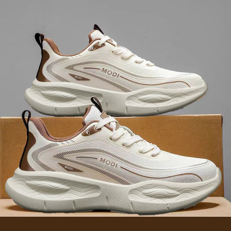 Men's sneakers: 2026 spring collection - leather, waterproof, ultra-lightweight, shock-absorbing, soft sole, casual running shoes, trendy footwear