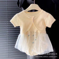 Baby girl clothes, summer outfits, onesies, summer rompers, adorable princess cardigans for one-year-olds, short-sleeved summer bodysuits