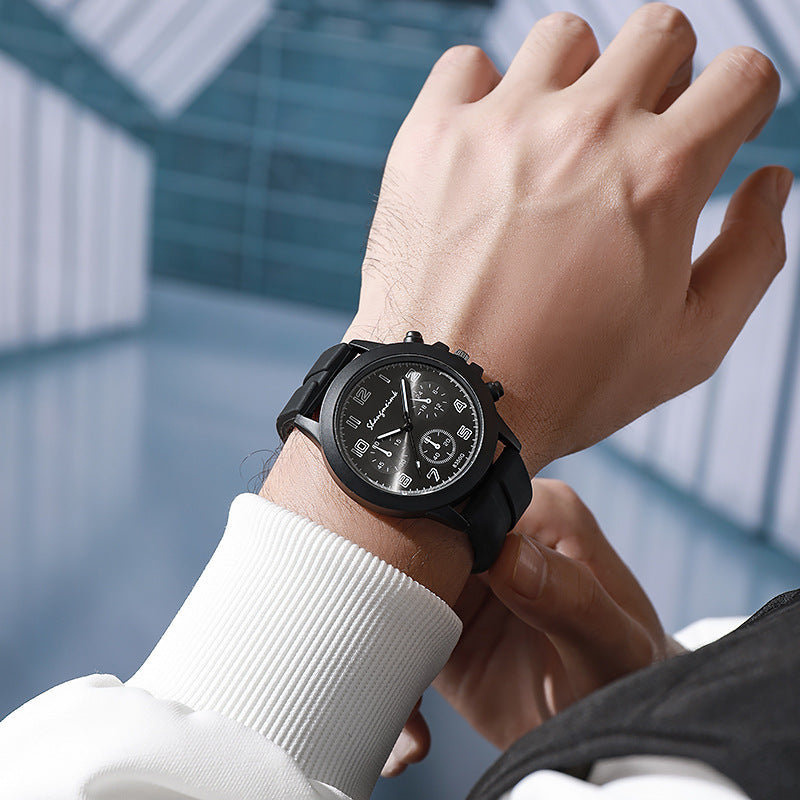 2024 new shangmei export silicone alloy quartz electronic watch business quartz watch student factory direct sales