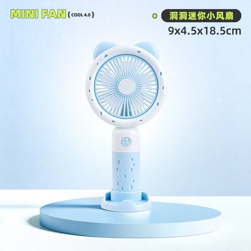 hot-selling handheld mini fan, featuring a cute floral cartoon design. usb powered, desktop mini portable fan, perfect for student gifts and wholesale