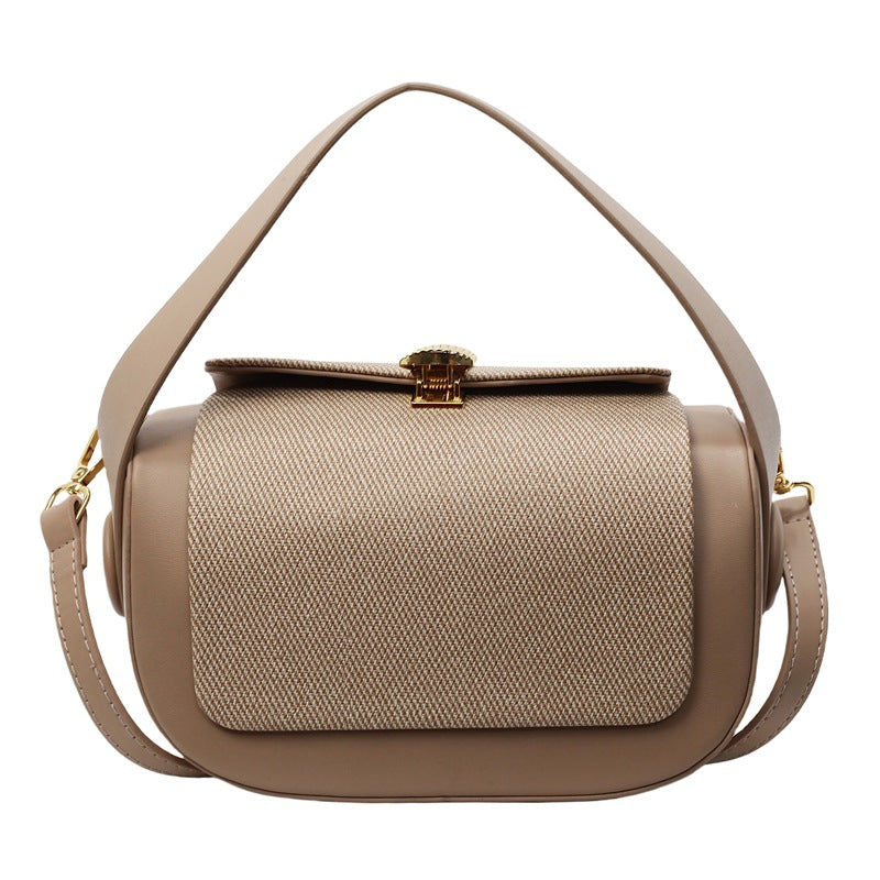 Bag women's high-end box bag 2025 new niche fashion handbag light luxury shoulder bag retro messenger bag