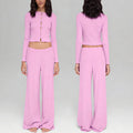 new cross-border modal wide-leg pants & breathable top set - loose fit, drapey trousers, casual relaxed activewear set