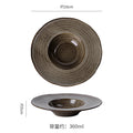 Classy texture ceramic plate restaurant hotel high-looking soup plate pasta plate cooking plate plate home straw hat plate