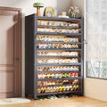 Steel shoe cabinet for home entrance storage cabinet all-in-one dust-proof large capacity multi-layer storage shoe rack flip-up door storage cabinet