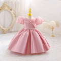 Toddler puff sleeve princess dress, children's formal gown, baby girl first birthday dress, baby dress