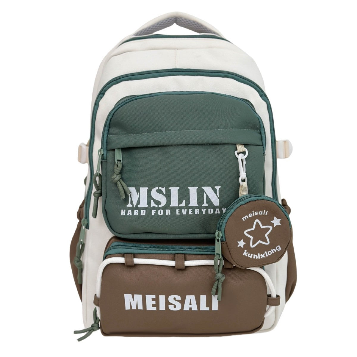 New student backpack contrasting colors fashion trend versatile new middle school student college student backpack men and women the same style