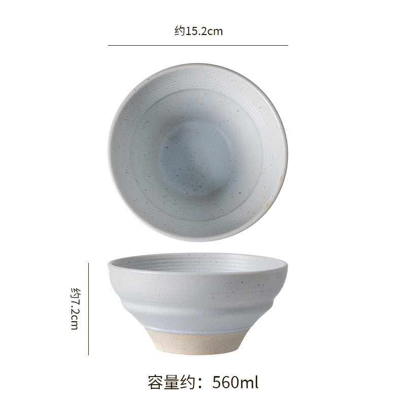 Japanese-style stoneware rice bowl ceramic soup bowl unique creative tableware household dinner bowl retro dessert & salad bowl