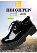 Spring wenzhou small leather shoes men's formal business british derby feet wide toe casual trendy shoes bright surface classy sense