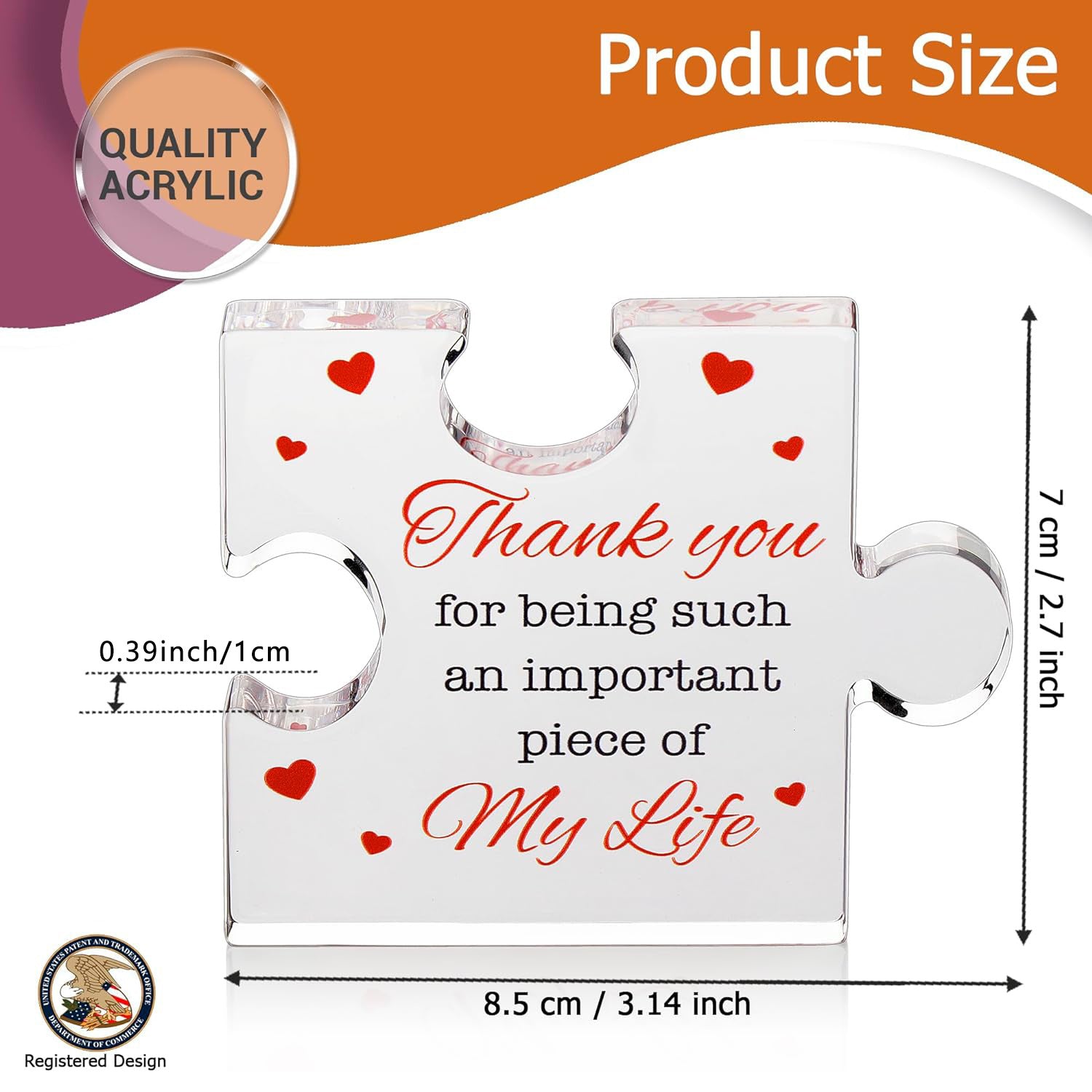 Cross-border new products Valentine's Day puzzles, transparent acrylic, Mother's Day gifts for elders, and desktop decorations for friends.