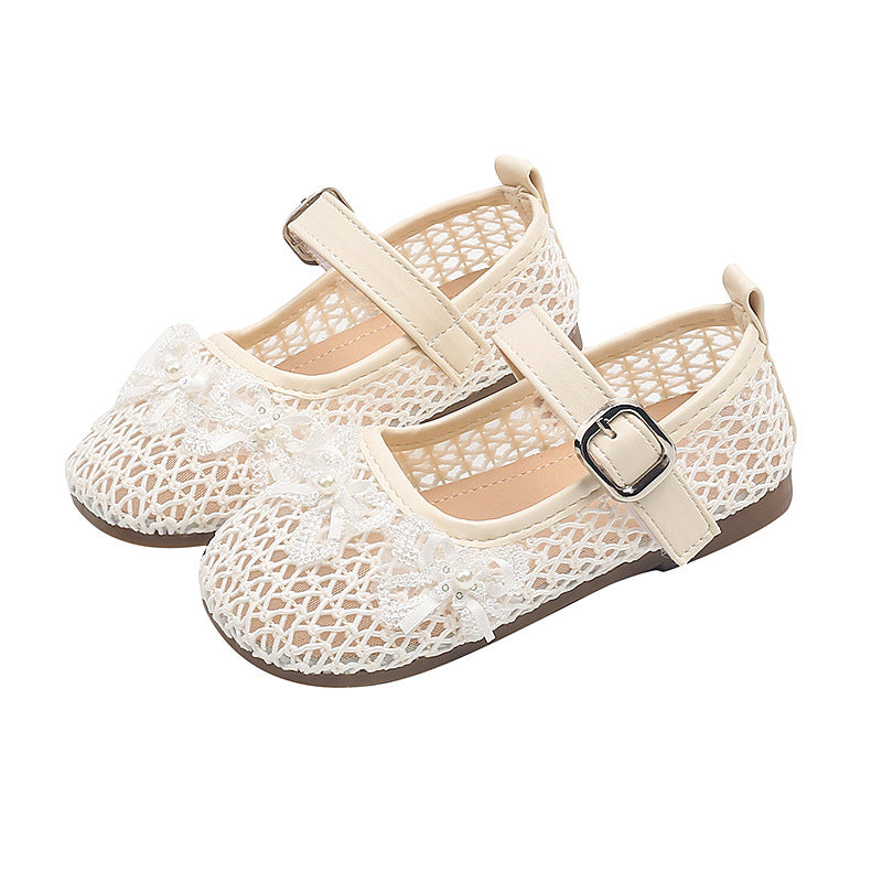 Girls' knitted mary janes - new spring/summer collection: baby first walkers, bow-tie princess shoes, trendy kids' school shoes