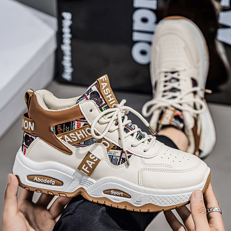 2026 new spring men's chunky sneakers - athletic, casual, trendy, breathable, bestselling, height-boosting platform shoes