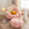 Lazy sofa can lie down and lie down pumpkin cream bedroom balcony single small sofa casualplaid tatami seat