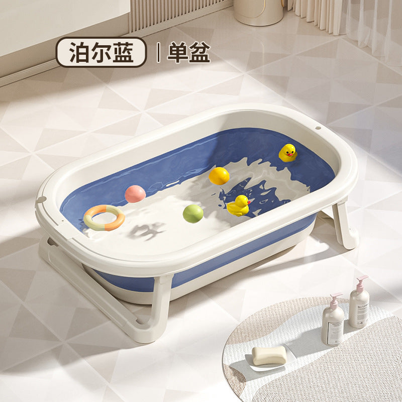 Baby bathtub - sit & lie down, temperature-sensitive, foldable, for infants, toddlers, and newborns - home use