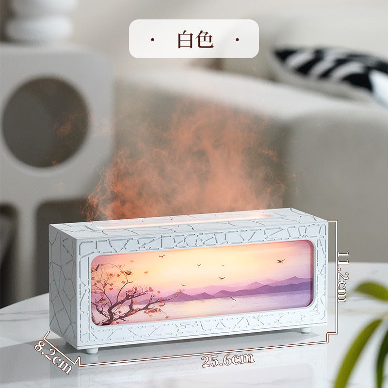 new arrival artificial fireplace aromatherapy machine desktop for home remote control humidifier colorful atmosphere light aromatherapy machine wholesale