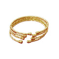middle eastern women's minimalist gold-plated bangle retro fashion open bangle set, perfect for women's wedding accessories