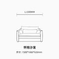 Casual cotton and linen sofa small apartment wabi-sabi style living room fully removable and washable linen cream style three-seater sofa