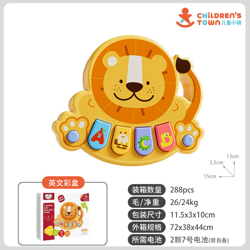 Cross-border children's early education electronic organ, lion animal piano, baby button piano, music box, baby coaxing toys