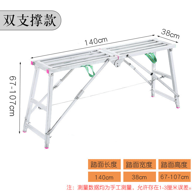 Dengyue portable folding telescopic stool single and double support scaffold hot dip galvanized folding footstool directly from the manufacturer